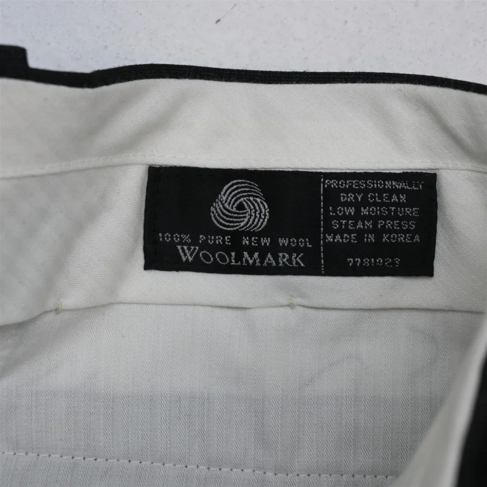 Gerald Austin 43R 36x32 Gray‎ Glenn Check 100% Wool Mens Jacket Pants Suit